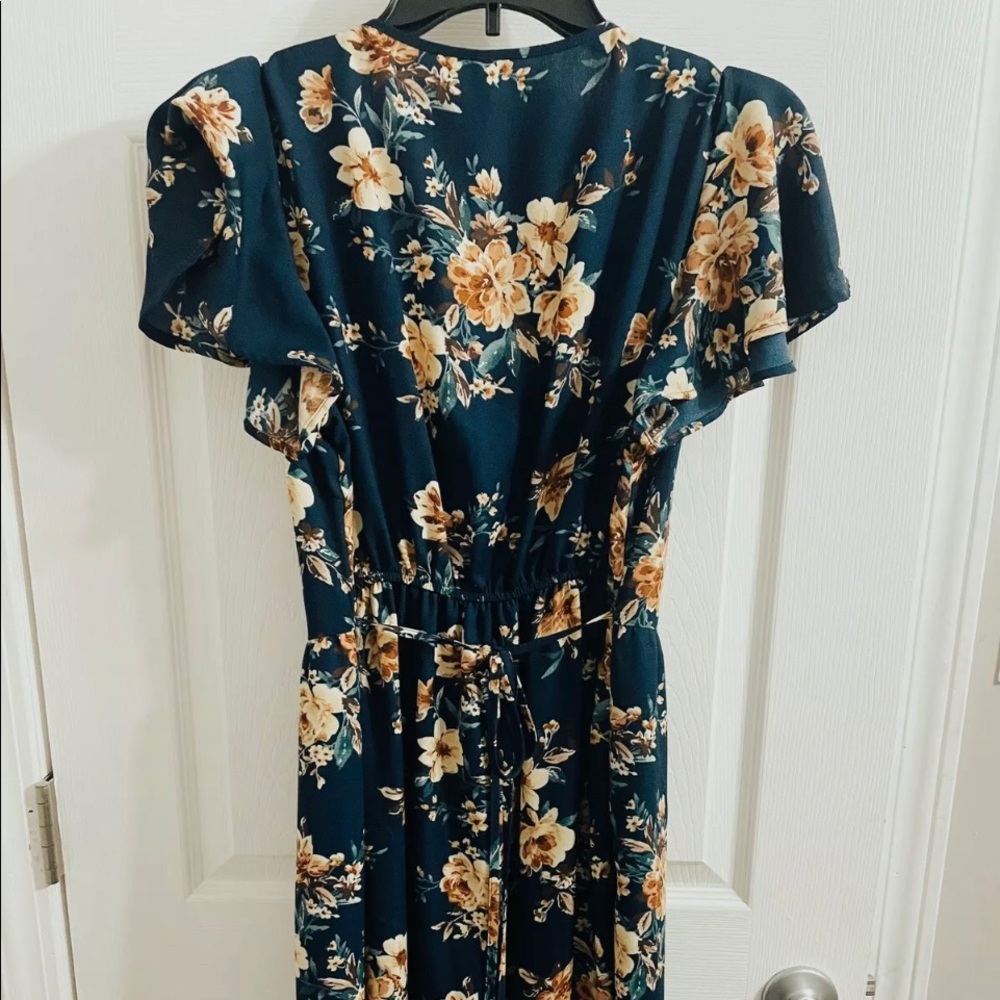 Navy Blue w/ gorgeous Yellow/mustard floral